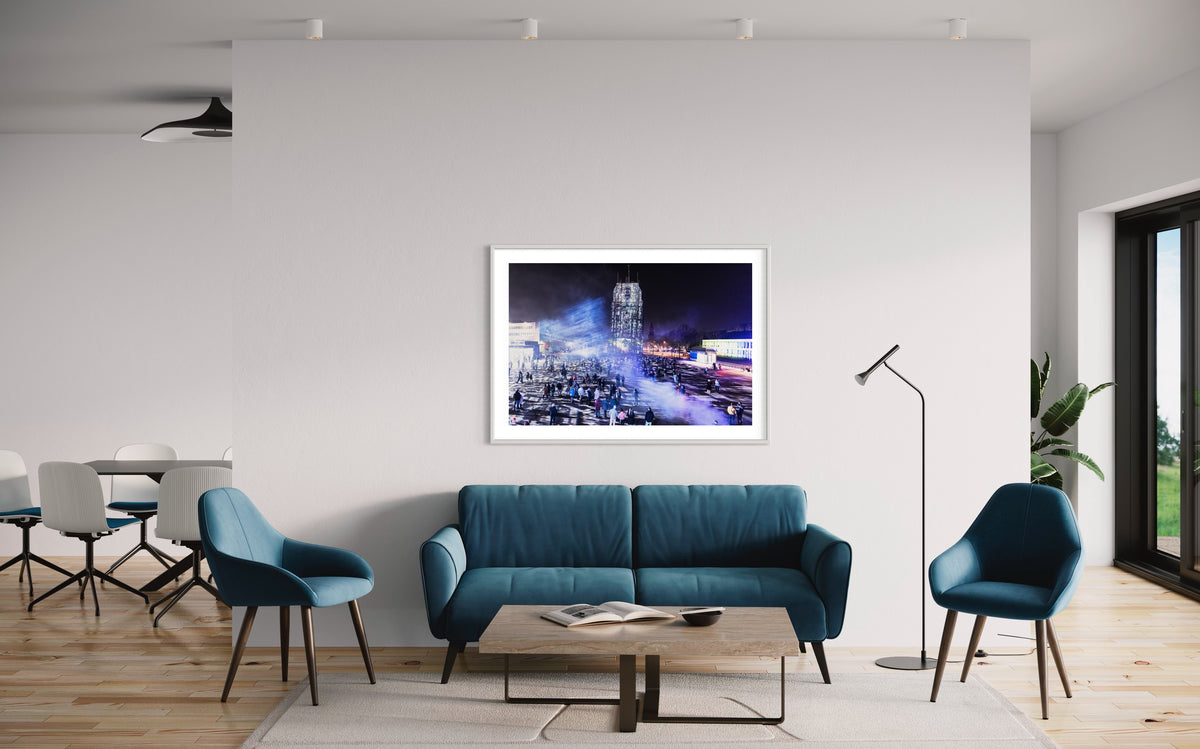 Leeuwarden Luna Light Festival 2022 - Oldehove TIME DRIFTS (signed + Frame)