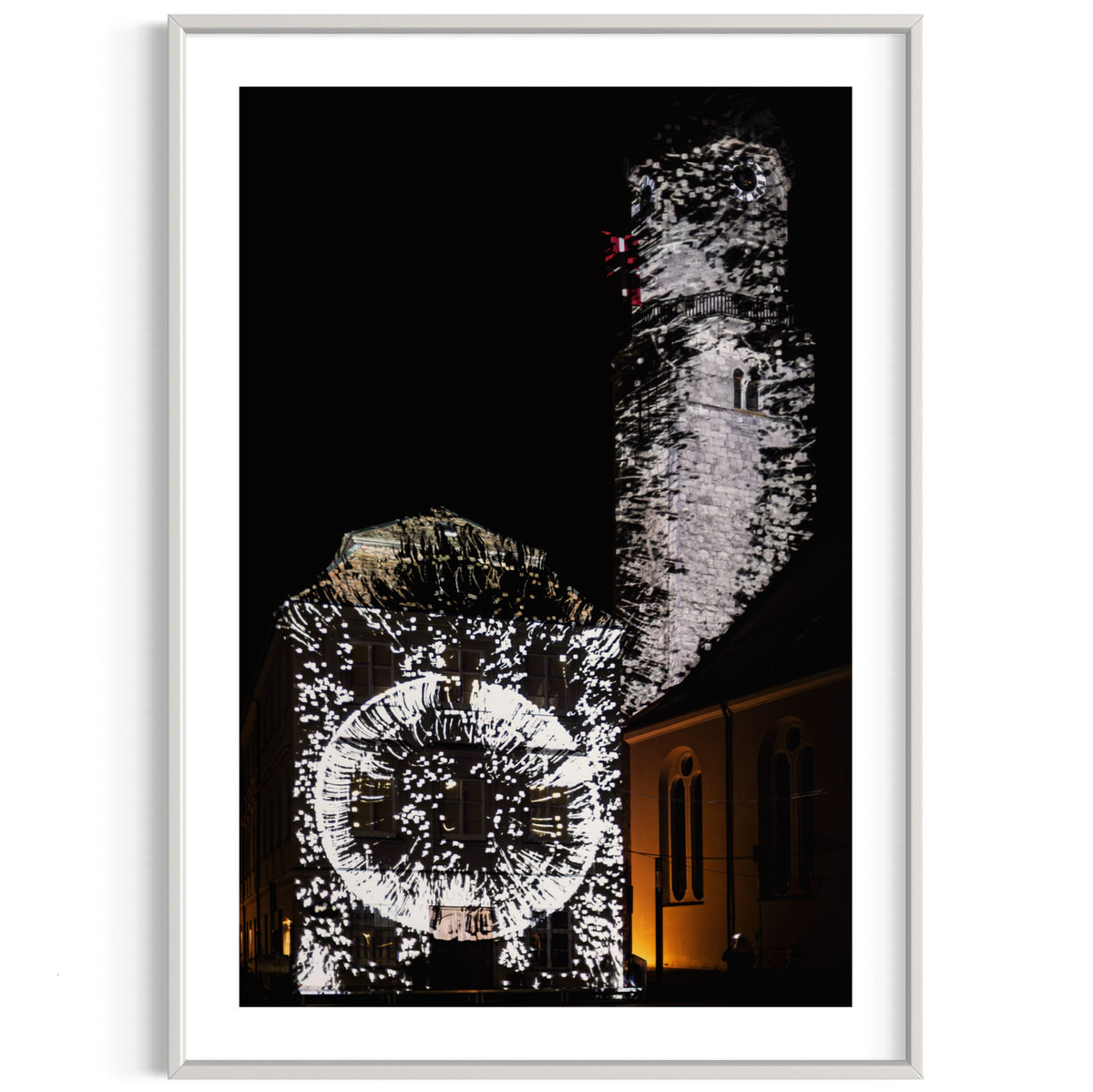 Weilheim 3  Lichtkunst Festival Weilheim Fades 2022 (signed + Frame)