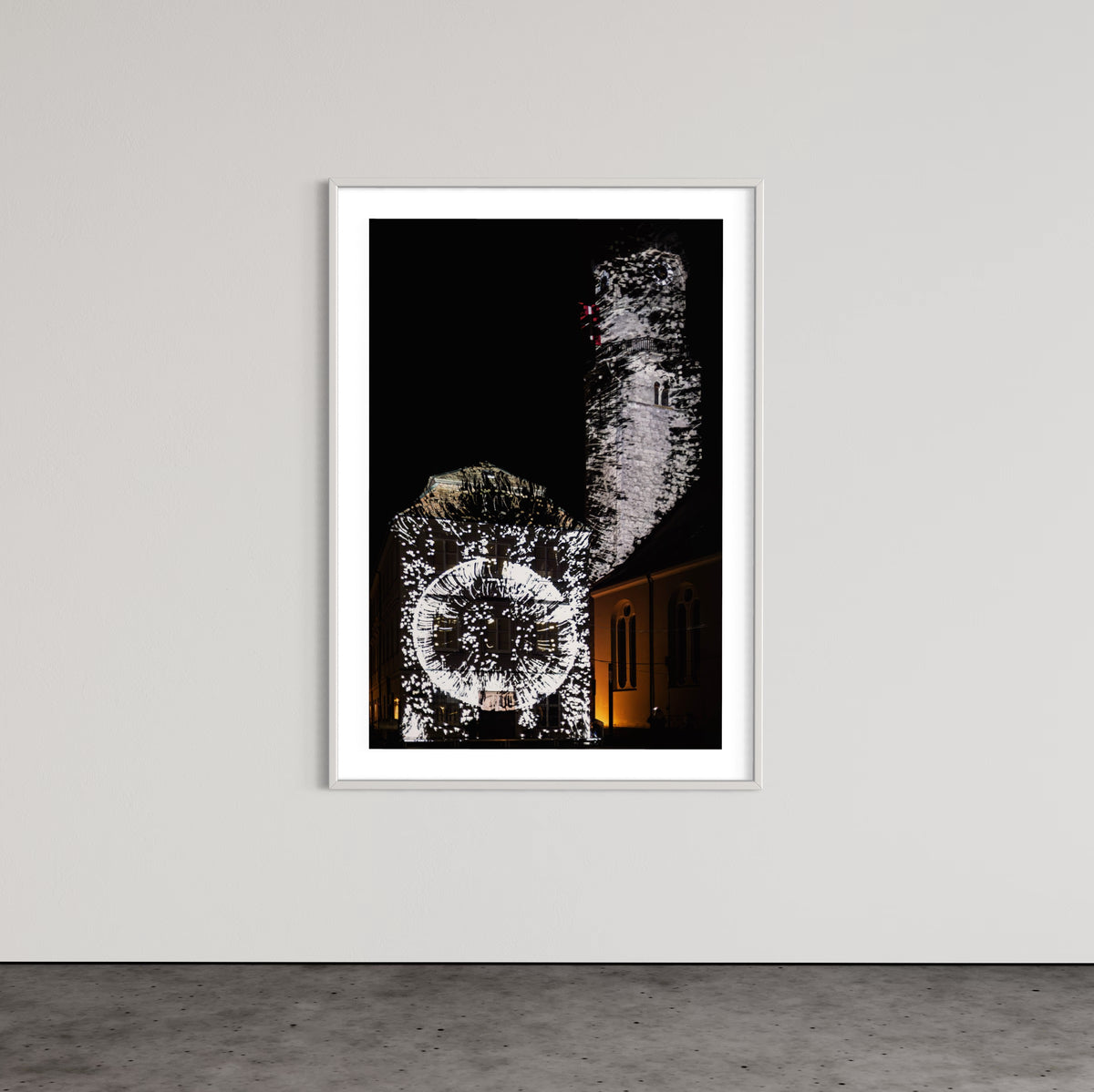 Weilheim 3  Lichtkunst Festival Weilheim Fades 2022 (signed + Frame)