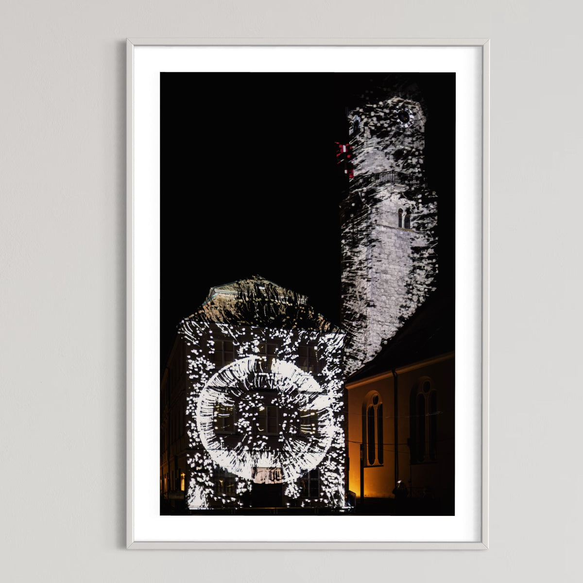Weilheim 3  Lichtkunst Festival Weilheim Fades 2022 (signed + Frame)