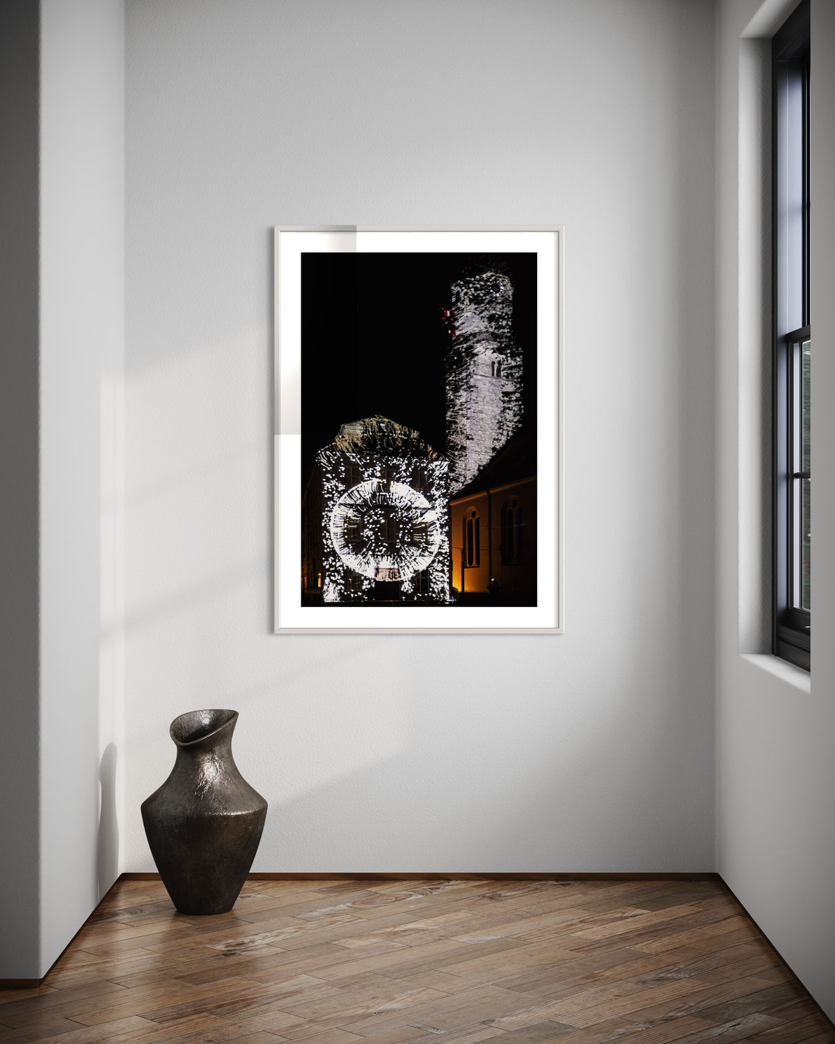 Weilheim 3  Lichtkunst Festival Weilheim Fades 2022 (signed + Frame)