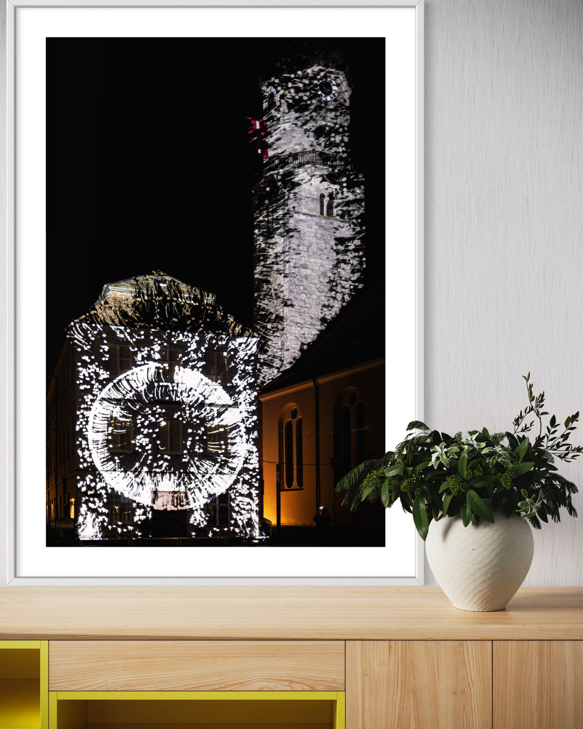 Weilheim 3  Lichtkunst Festival Weilheim Fades 2022 (signed + Frame)