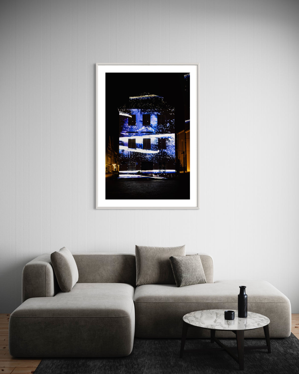 Weilheim 3  Lichtkunst Festival Weilheim Fades 2022 (signed + Frame)