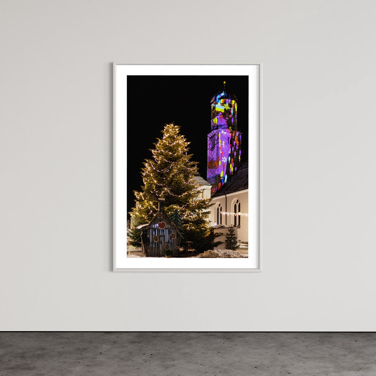 Weilheim Mariä Himmelfahrt Kirchturm „Hoffnungslicht“ 2021 (signed + Frame)