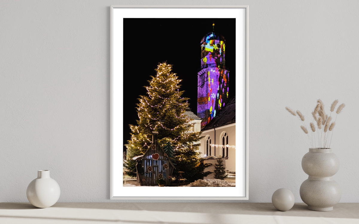 Weilheim Mariä Himmelfahrt Kirchturm „Hoffnungslicht“ 2021 (signed + Frame)