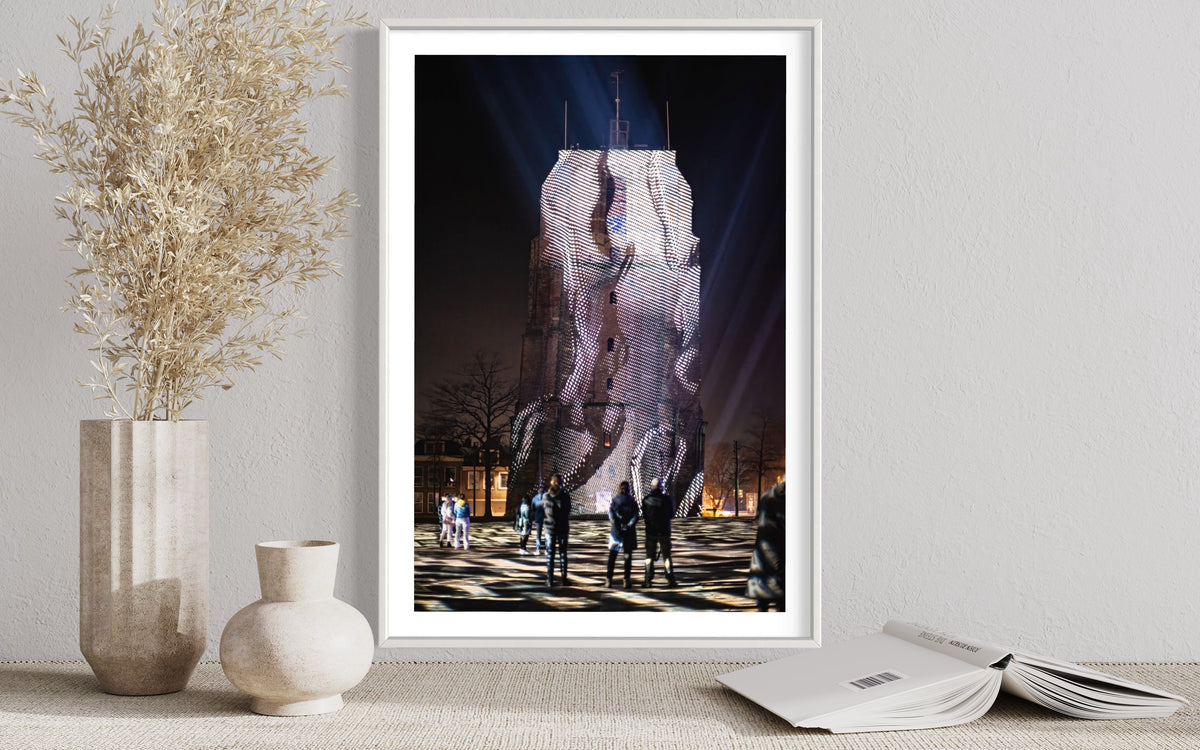 Leeuwarden Luna Light Festival 2022 - Oldehove TIME DRIFTS (signed + Frame)