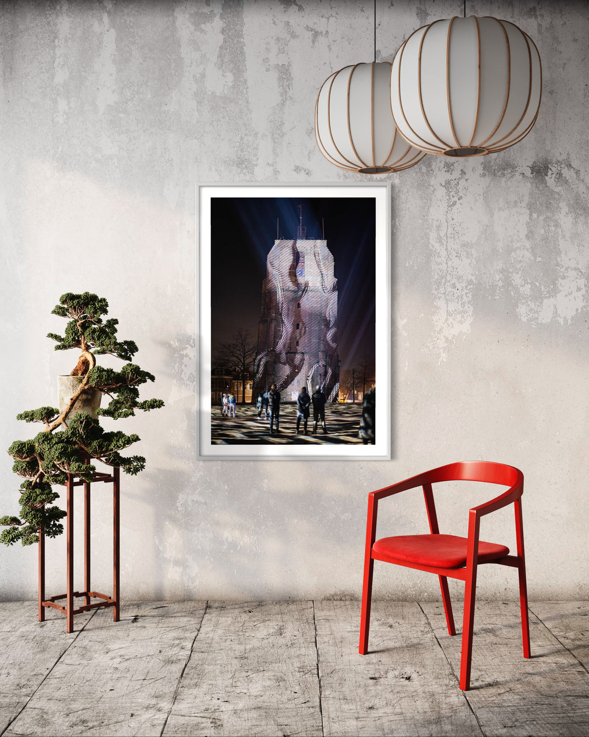 Leeuwarden Luna Light Festival 2022 - Oldehove TIME DRIFTS (signed + Frame)