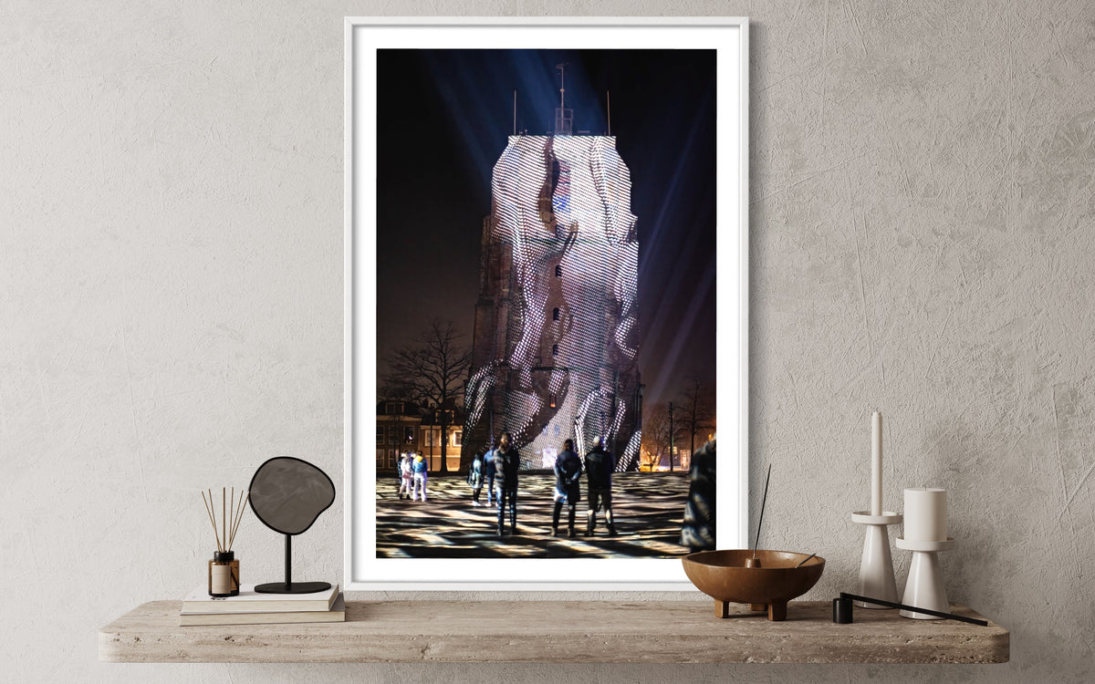 Leeuwarden Luna Light Festival 2022 - Oldehove TIME DRIFTS (signed + Frame)