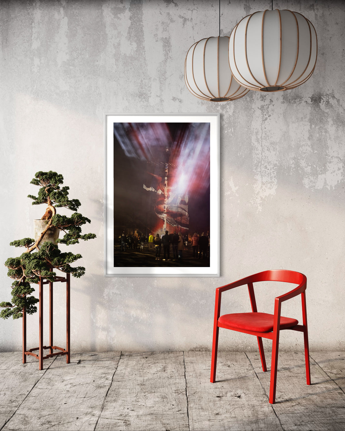 Leeuwarden Luna Light Festival 2022 - Oldehove TIME DRIFTS (signed + Frame)