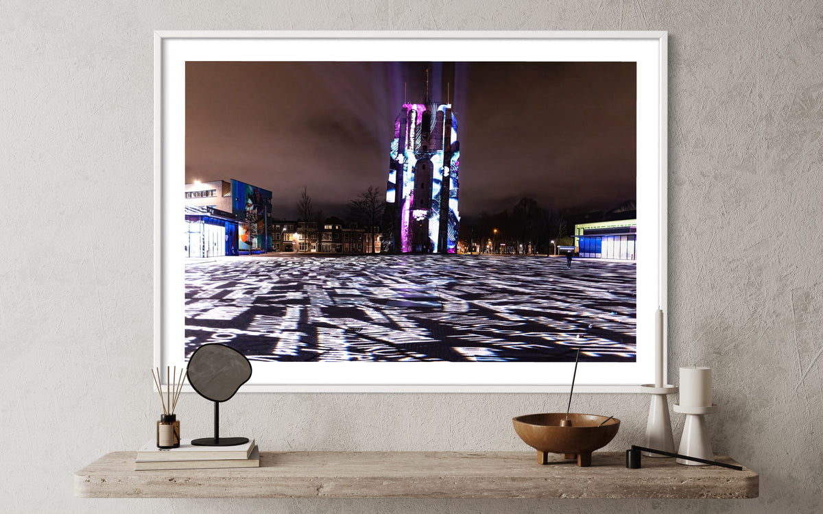 Leeuwarden Luna Light Festival 2022 - Oldehove TIME DRIFTS (signed + Frame)