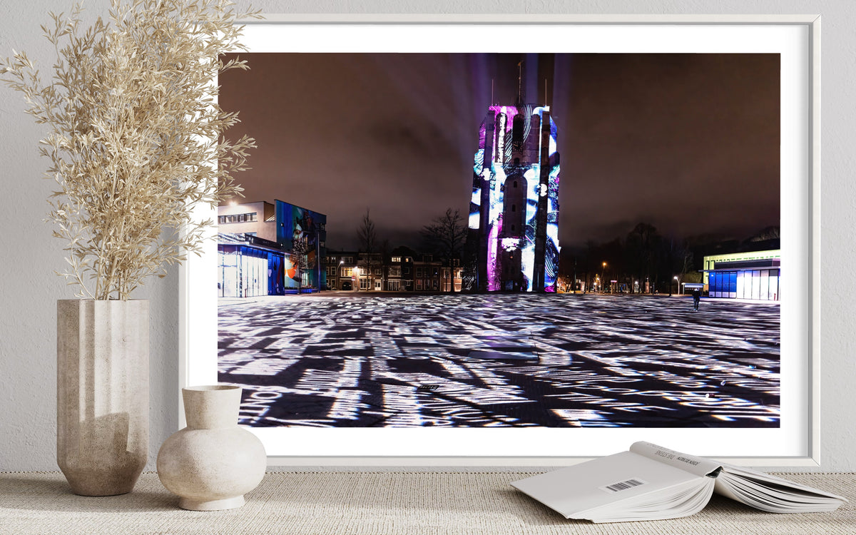 Leeuwarden Luna Light Festival 2022 - Oldehove TIME DRIFTS (signed + Frame)