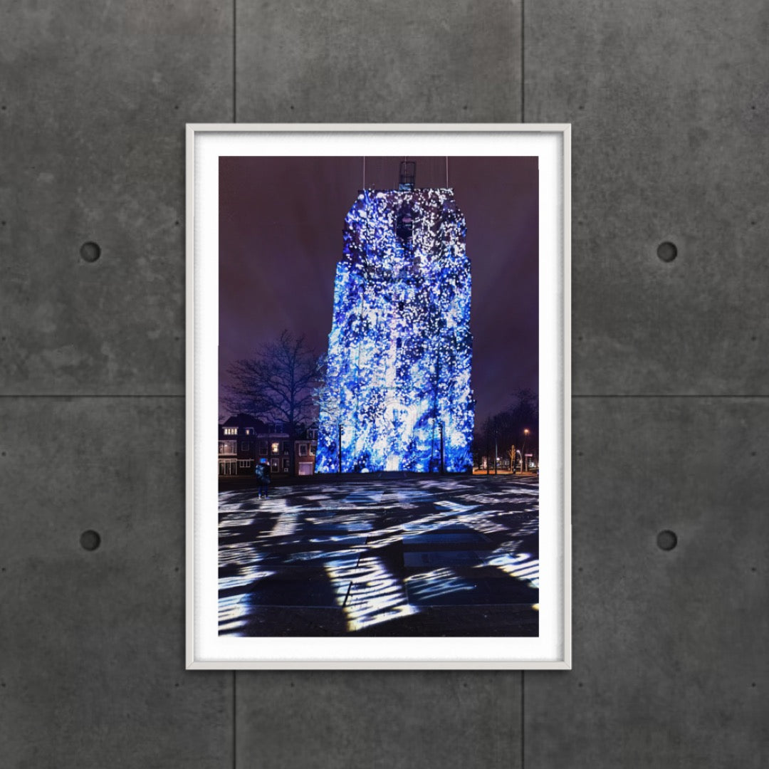 Leeuwarden Luna Light Festival 2022 - Oldehove TIME DRIFTS (signed + Frame)