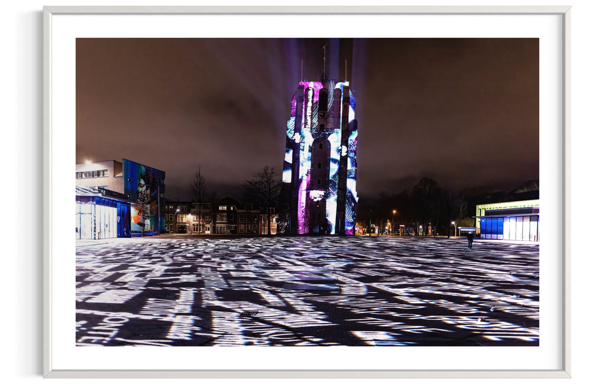Leeuwarden Luna Light Festival 2022 - Oldehove TIME DRIFTS (signed + Frame)