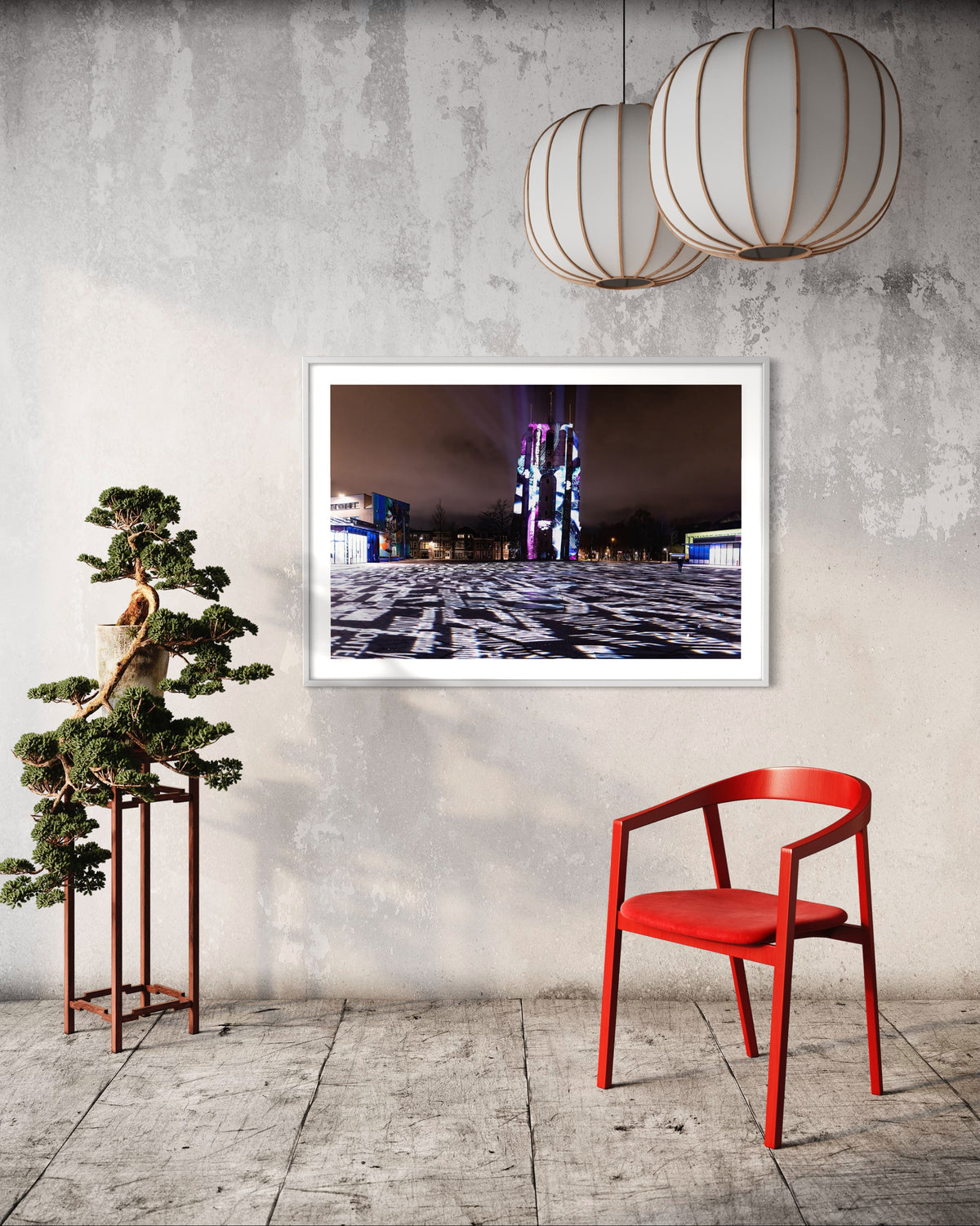 Leeuwarden Luna Light Festival 2022 - Oldehove TIME DRIFTS (signed + Frame)