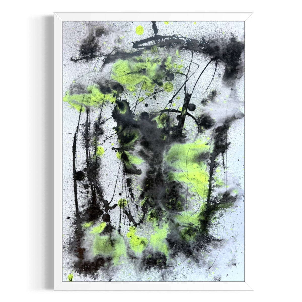 Painting on Paper #671 framed close view