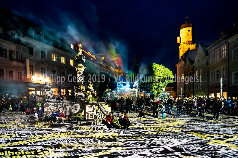 Weilheim 1.Lichtkunst Festival Weilheim Fades 2016 (signed + Frame)