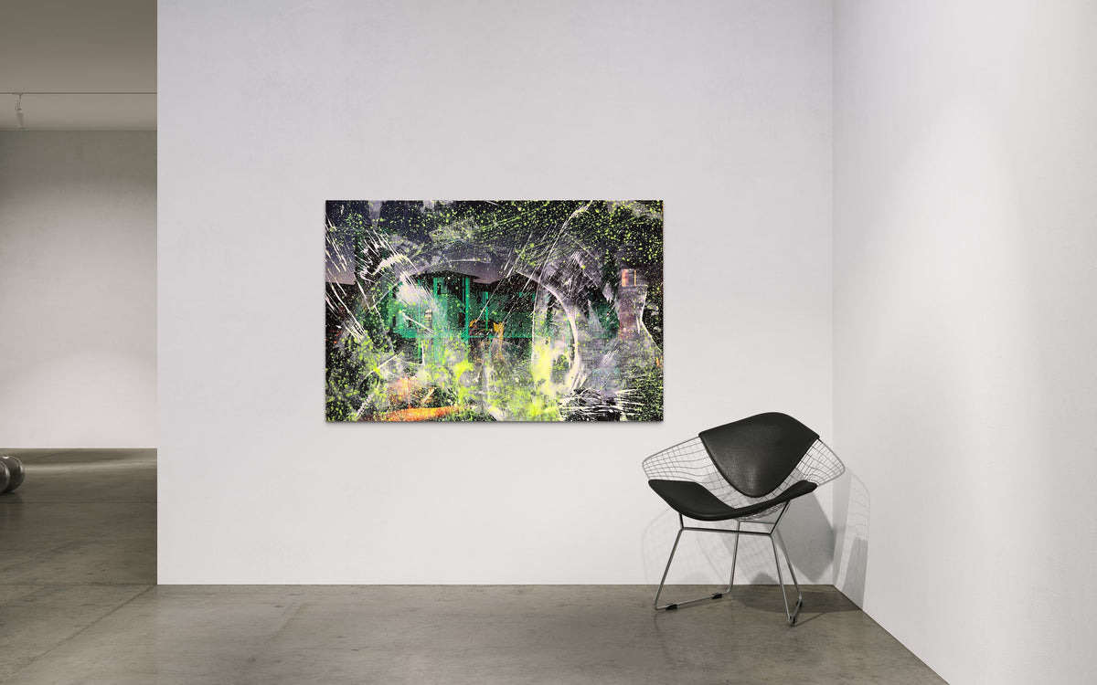 Overpainting on Canvas 2022 // rome „luce luna“ La Festa di Roma Isola Tiberina/ (Insula Tiberina) 2019 video installation