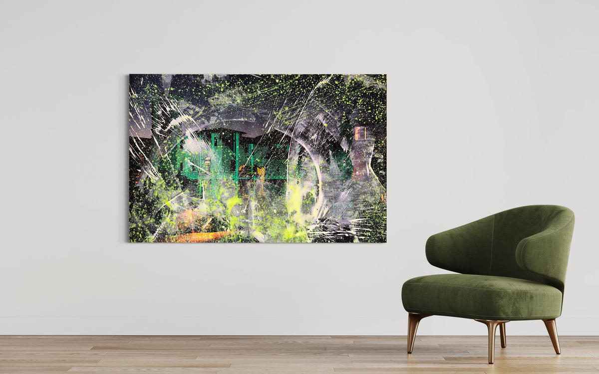 Overpainting on Canvas 2022 // rome „luce luna“ La Festa di Roma Isola Tiberina/ (Insula Tiberina) 2019 video installation