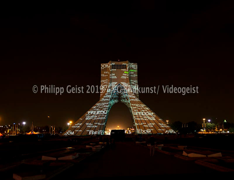 Tehran/ Teheran Azadi Tower Gate of Words 2015 (signed + Frame)