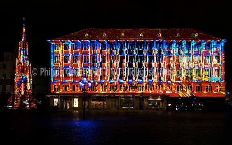 Nürnberg/ Nuremberg Rathaus „Into the Blue“ Blaue Nacht 2017 (signed + Frame)