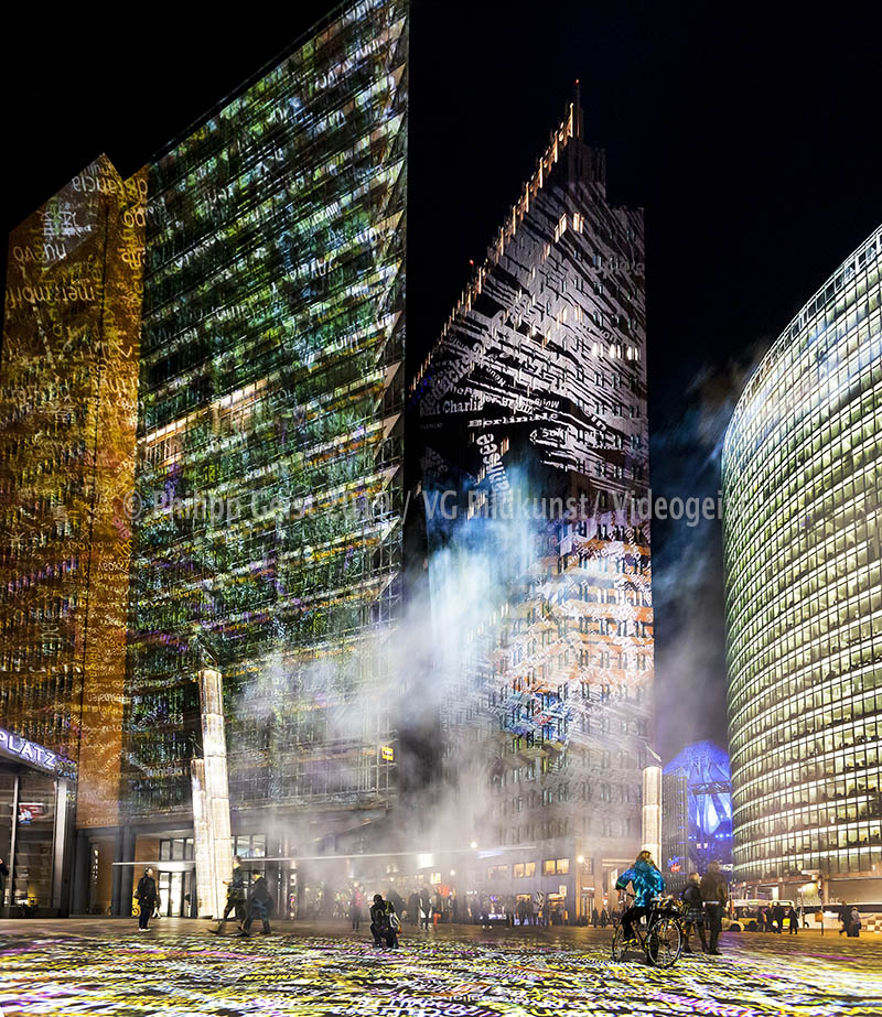 Berlin / Potsdamer / Platz Festival of Lights 2012 "Time Drifts - WORDS OF BERLIN" 10.-21 October 2012  (signed + Frame)