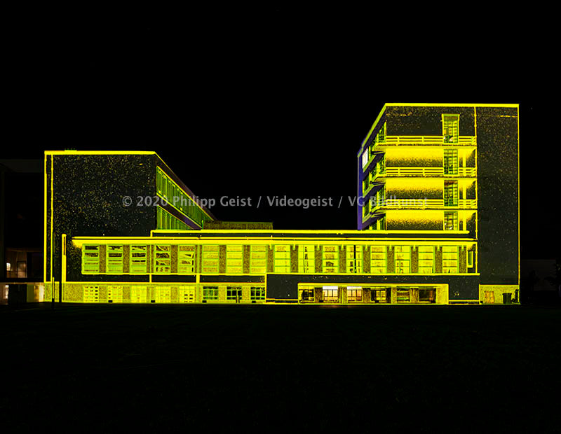 Bauhaus Dessau 2019 "Light. Facade. Human" 100 Year Anniversary 2019 (signed + Frame)