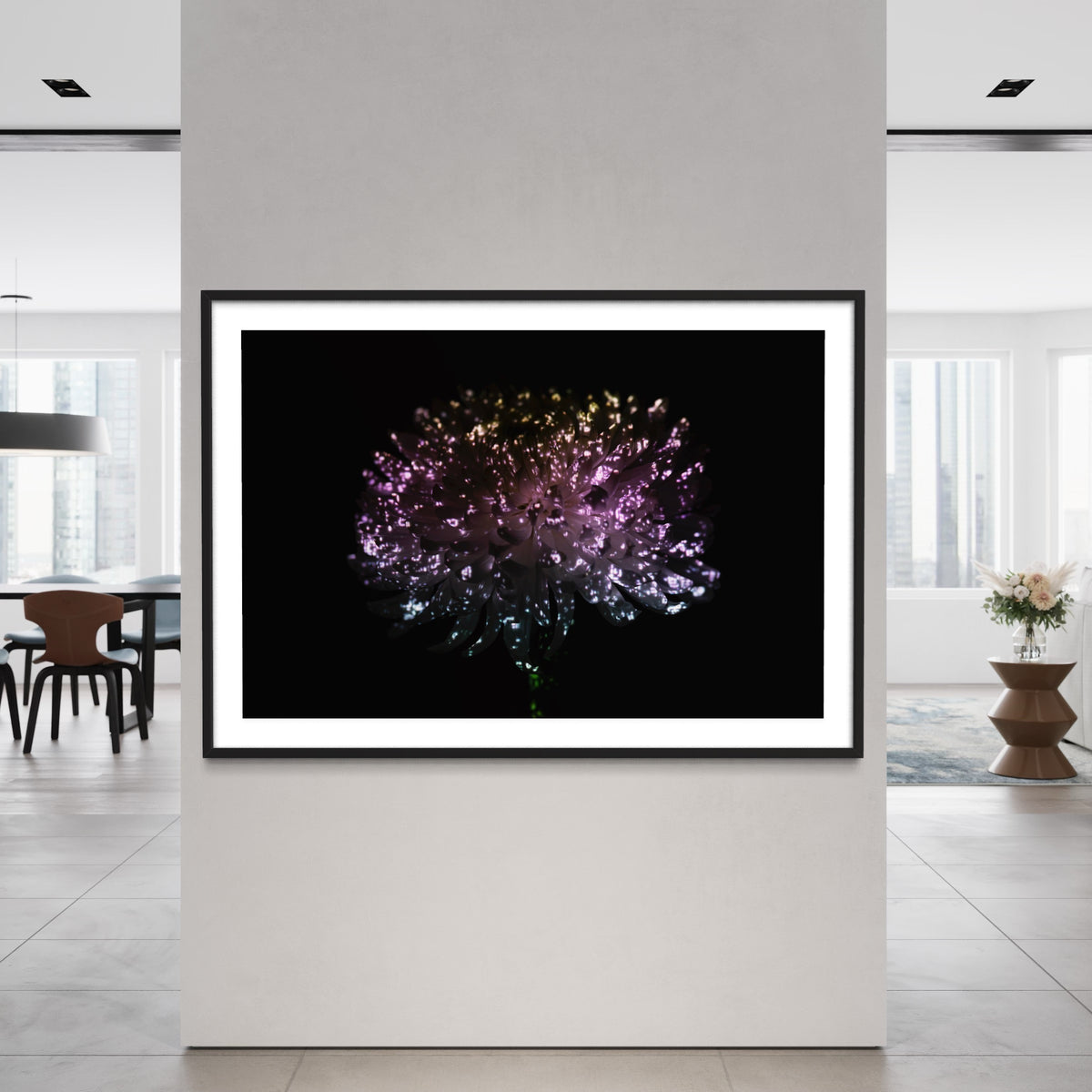 Hidden Places chrysanthemum flowers/ Chrysantheme 2019 (signed + Frame)