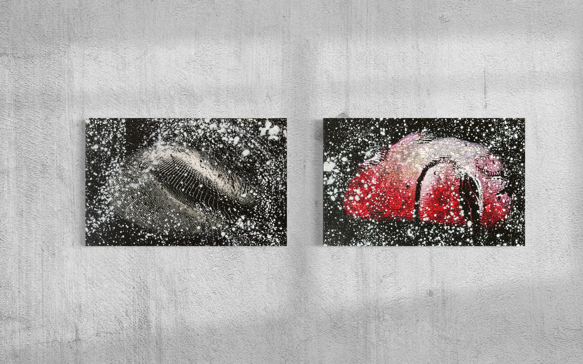 Overpainting on Canvas 2022 // Hidden Places // Stone / Stein 2021