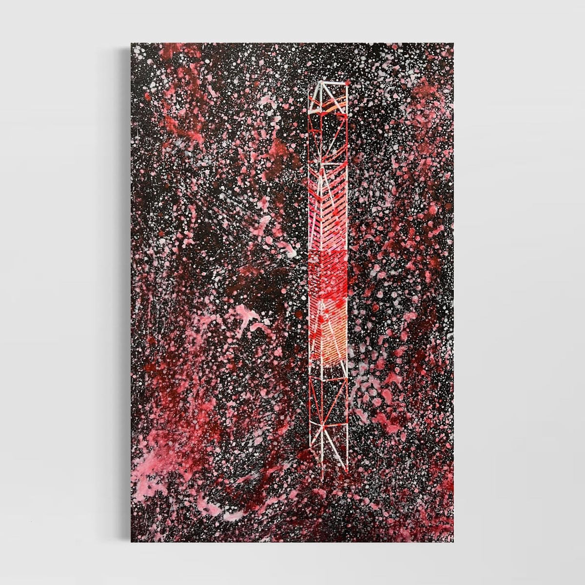 Overpainting Fine Art Print on Canvas 2022  Berlin 2020 Hidden Places // Strassenpfosten/ street post 2020 video Installation