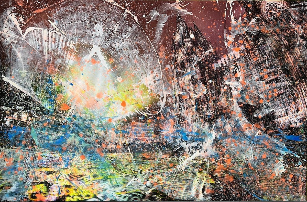 Overpainting on Canvas 2022 // Time Drifts Cologne 2016/2017 video installation