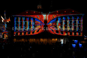 Nürnberg/ Nuremberg Rathaus „Into the Blue“ Blaue Nacht 2017 (signed + Frame)