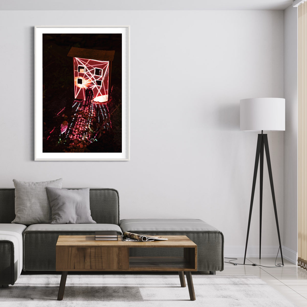 Berlin Hidden Places cardboard house / Papphaus 2020  (signed + Frame)