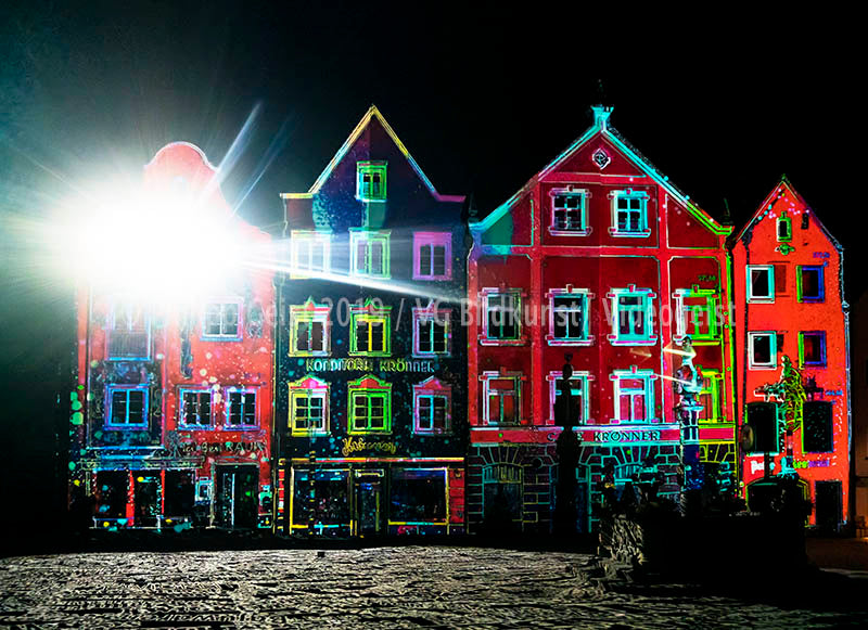 Weilheim 1.Lichtkunst Festival Weilheim Fades 2016 (signed + Frame)