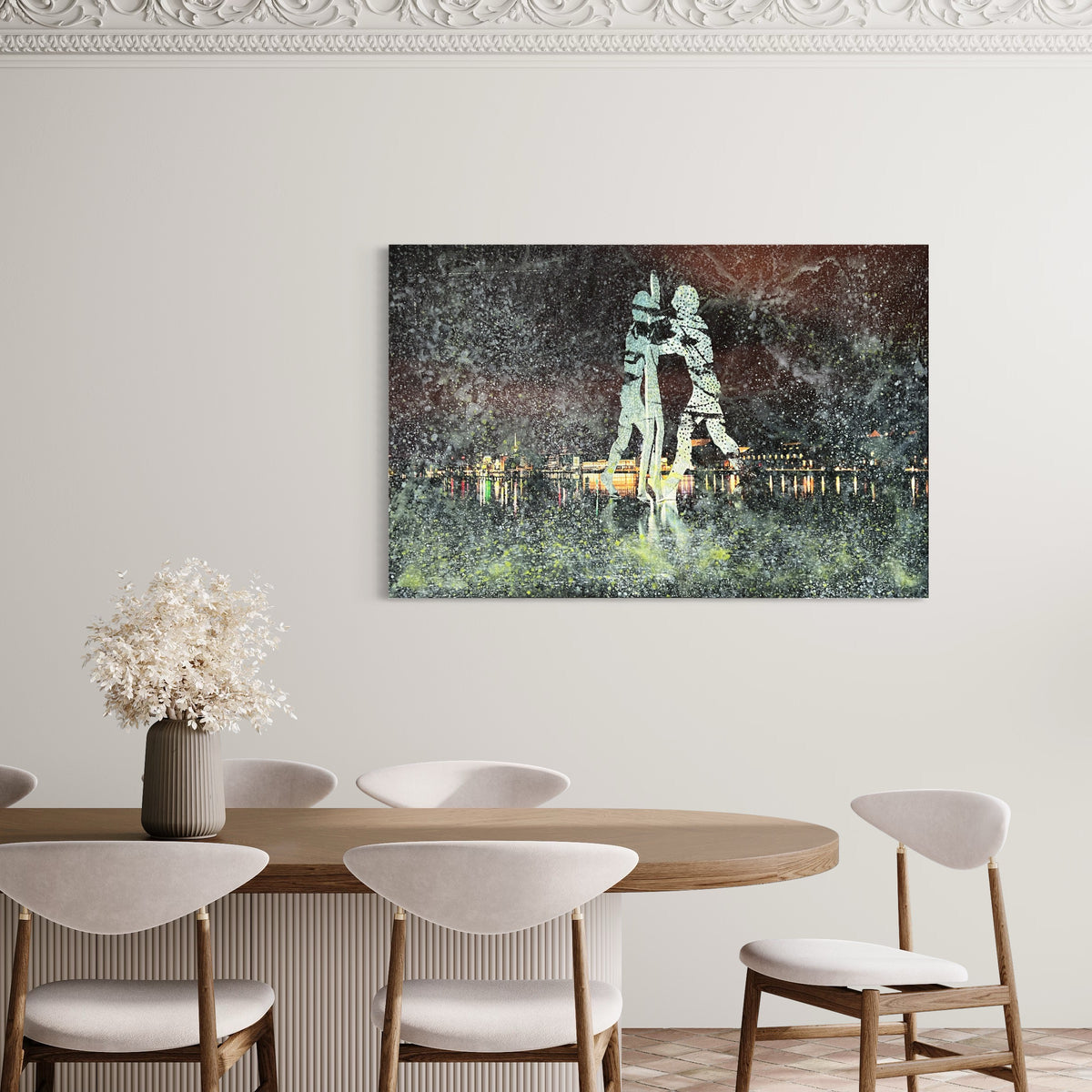 Overpainting on Canvas 2022 // Hidden Places  Molecule Man 2020 video installation