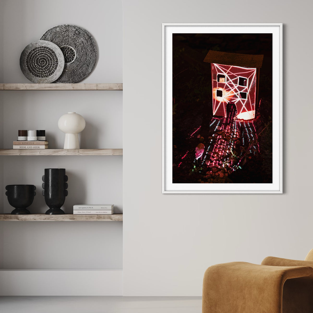 Berlin Hidden Places cardboard house / Papphaus 2020  (signed + Frame)