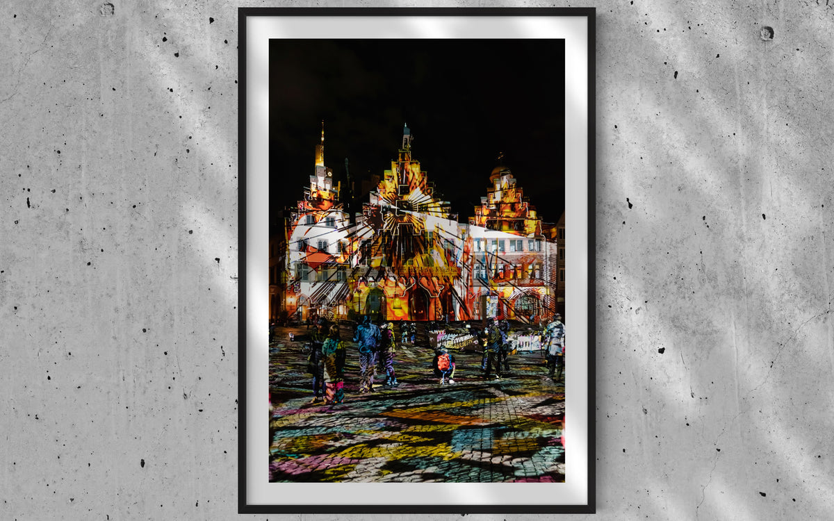 Frankfurt Römer Luminale 2018 „Frankfurt Fades“ (signed + Frame)