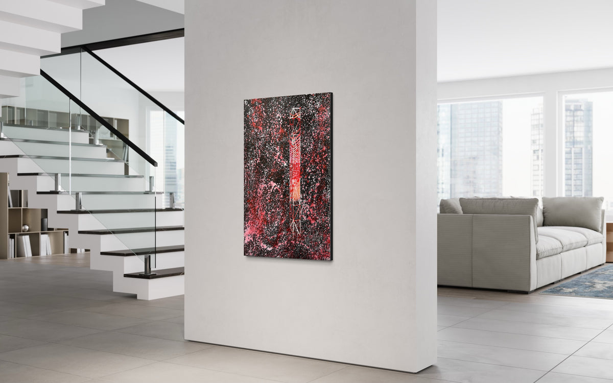 Overpainting Fine Art Print on Canvas 2022  Berlin 2020 Hidden Places // Strassenpfosten/ street post 2020 video Installation