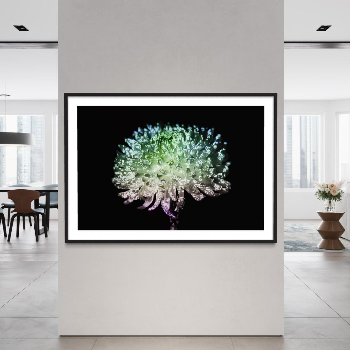 Hidden Places chrysanthemum flowers/ Chrysantheme 2019 (signed + Frame)