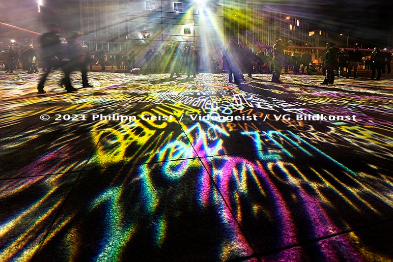 Berlin / Potsdamer / Platz Festival of Lights 2012 "Time Drifts - WORDS OF BERLIN" 10.-21 October 2012  (signed + Frame)
