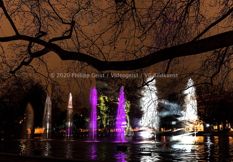 Frankfurt Bethmannpark Luminale 2020 Ariadnes Night (signed + Frame)