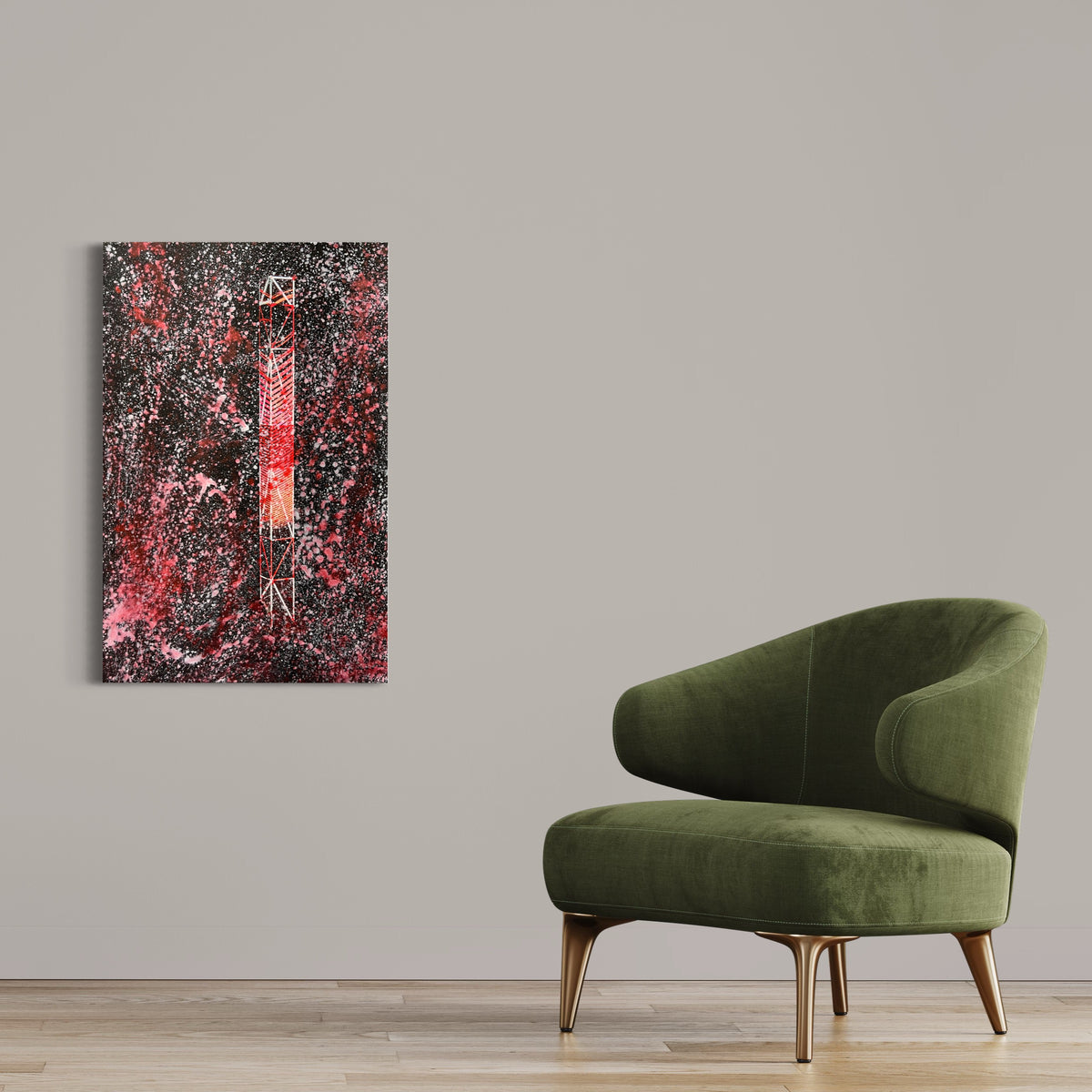 Overpainting Fine Art Print on Canvas 2022  Berlin 2020 Hidden Places // Strassenpfosten/ street post 2020 video Installation