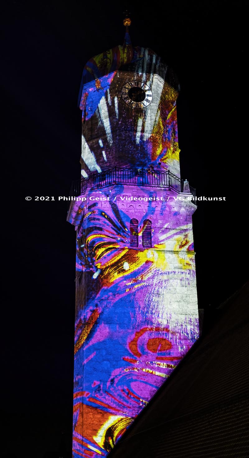 Weilheim Mariä Himmelfahrt Kirchturm „Hoffnungslicht“ 2021 (signed + Frame)