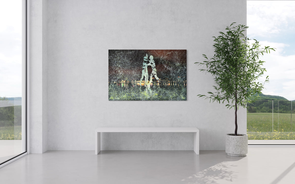 Overpainting on Canvas 2022 // Hidden Places  Molecule Man 2020 video installation