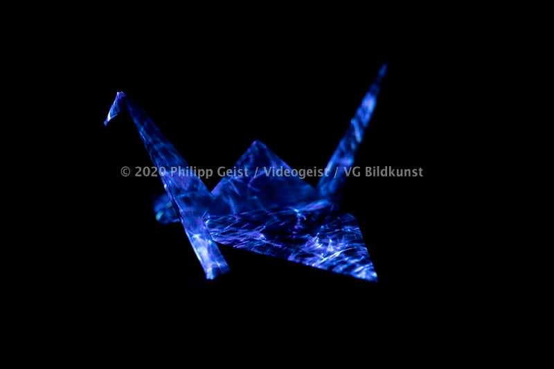 Hidden Places Origami Crane 2020  (signed + Frame)