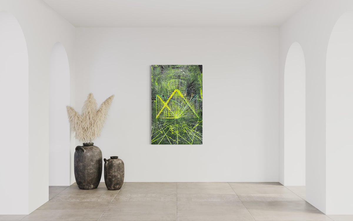 Overpainting on Canvas 2022 // Unna Time Cycles 2017 video installation