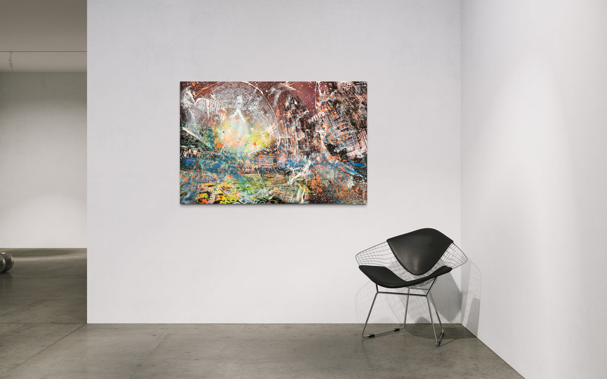 Overpainting on Canvas 2022 // Time Drifts Cologne 2016/2017 video installation