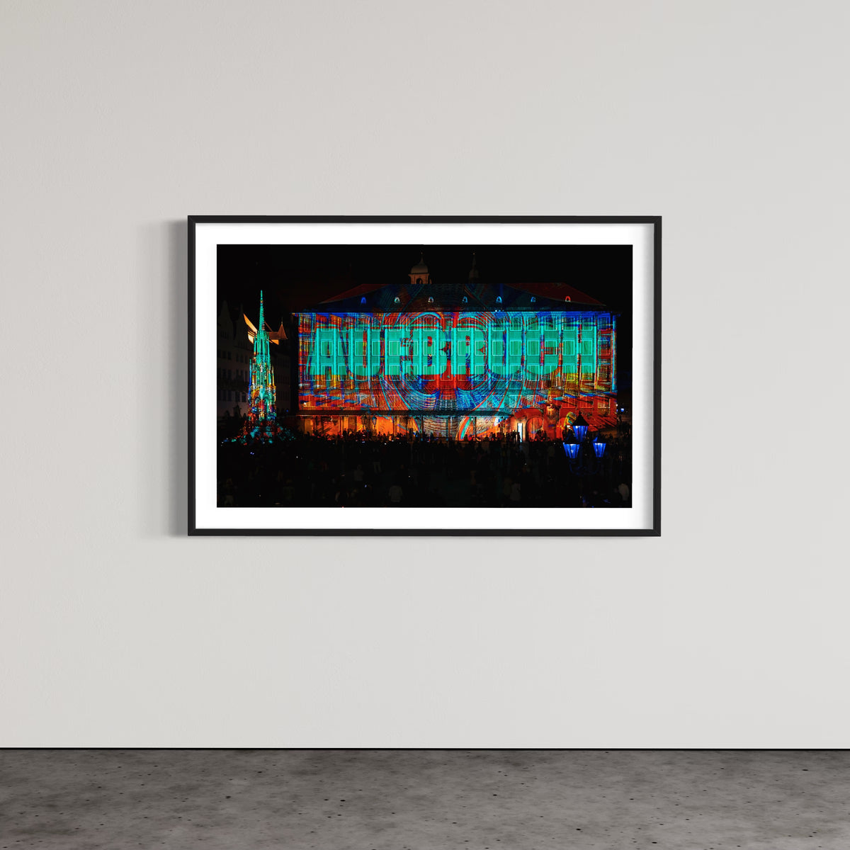 Nürnberg/ Nuremberg Rathaus „Into the Blue“ Blaue Nacht 2017 (signed + Frame)