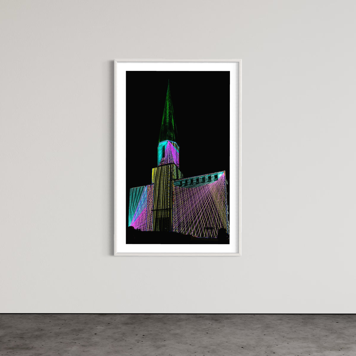 Weilheim Ev. Apostelkirche 500 - Kirche im Licht/ Church in the light 2017 (signed + Frame)