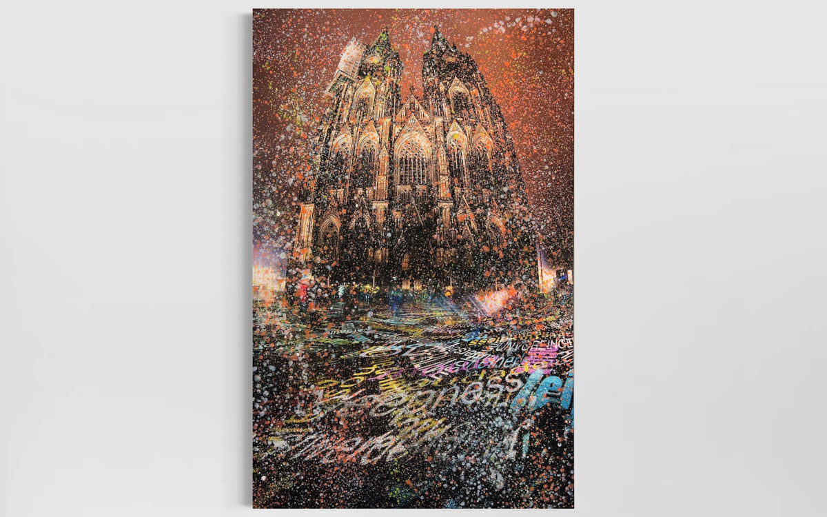 Overpainting on Canvas 2022 // Time Drifts Cologne 2016/2017 video installation