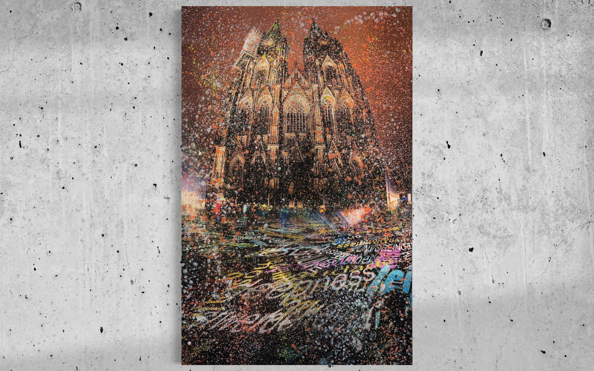 Overpainting on Canvas 2022 // Time Drifts Cologne 2016/2017 video installation